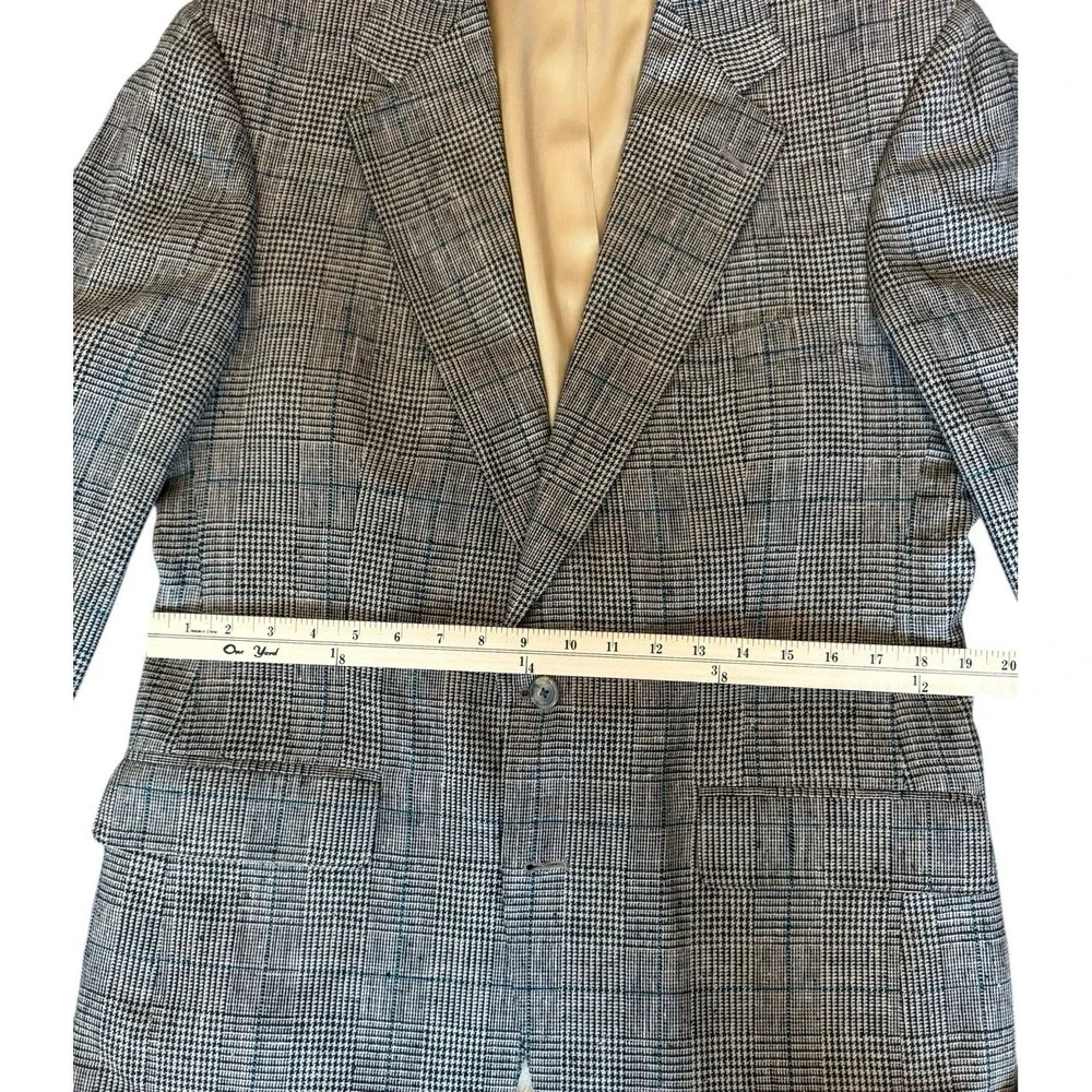 Silk Glen Plaid Blazer SOUTHAMPTON for NORDSTROM Men's 41R Sport Coat Jacket